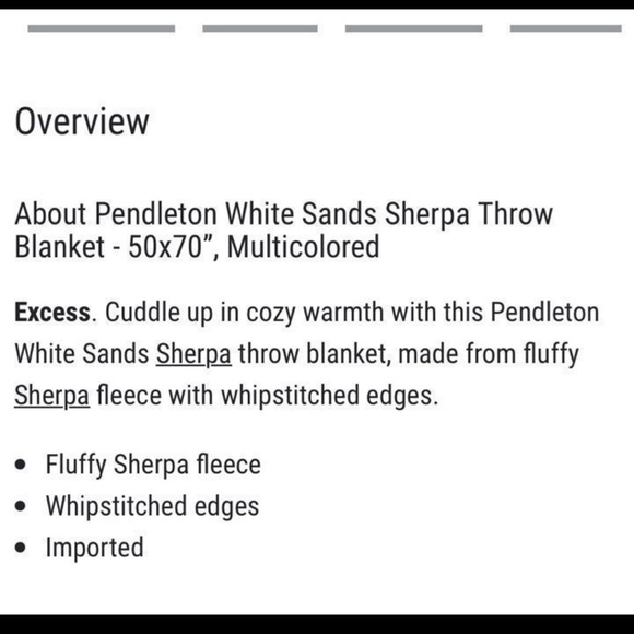 NEW!! Pendleton White Sands Aztec Sherpa throw blanket - Picture 11 of 14